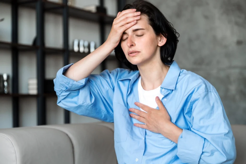 A woman deals with panic disorder.