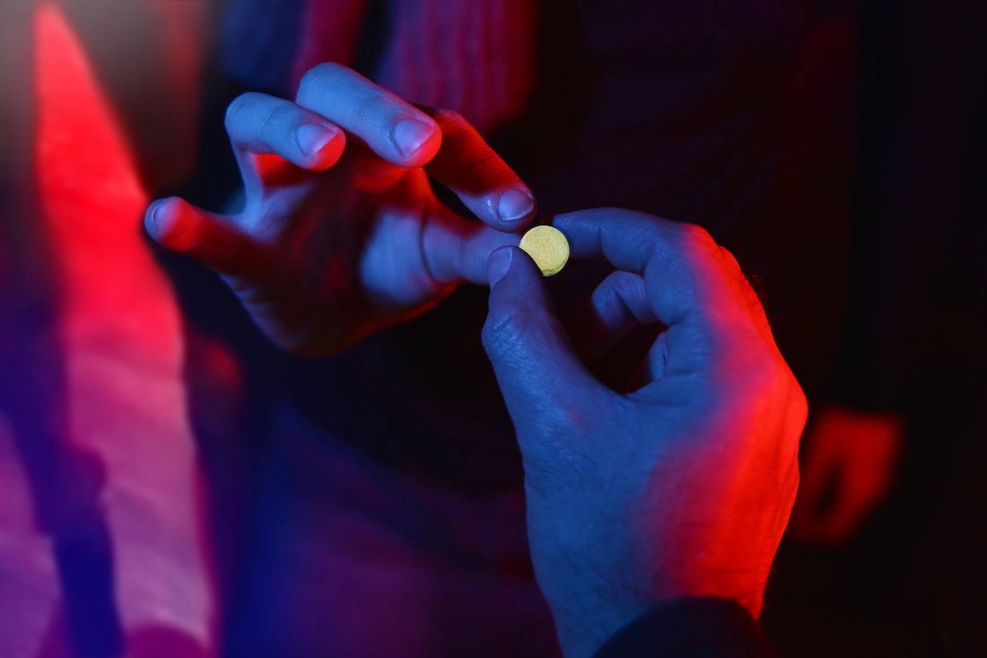 People deal with club drug addiction.